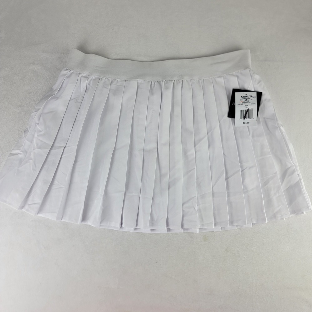 Harper & Ivy White Pleated Tennis Skort Womens XL Active Golf Skirt 64267J-AC
